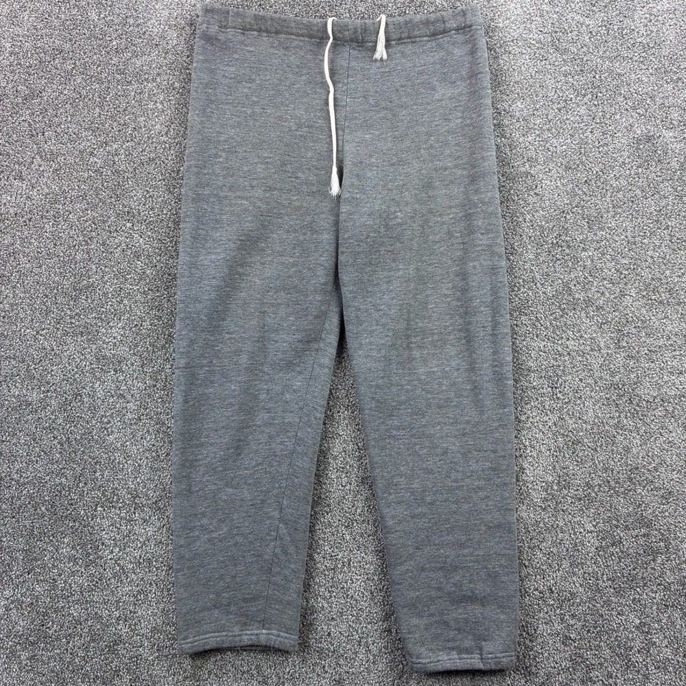 Vintage Russell Athletic Sweatpants Mens Small Gray Fleece Joggers Elastic‎ USA